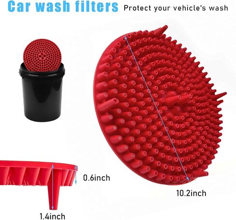 Dirt Trap Car Wash Bucket Insert, 10.2" Diameter Innovative Particle Interceptor for Car Wash, Automotive Wash Filter Removes Debris While You Wash, Car Accessories (Blue) in Saudi Arabia