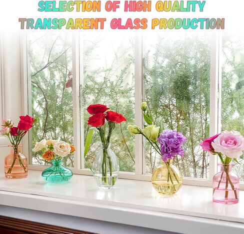 Bud Vases Set of 24, Glass Bud Vases in Bulk, Clear Bud Vases for Centerpieces, Small Glass Vases Flowers Vintage Vases for Rustic Wedding Home Decor Floral Arrangements Mini Glass Bud Vase in Saudi Arabia