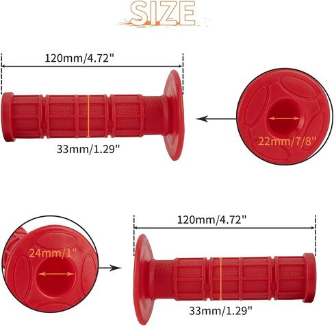 Motorcycle 7/8" 22MM Hand Grips Handlebar Gel - PSLER for Sportster 883 Street Bike Dirt Bike Cruiser and Chopper in Saudi Arabia