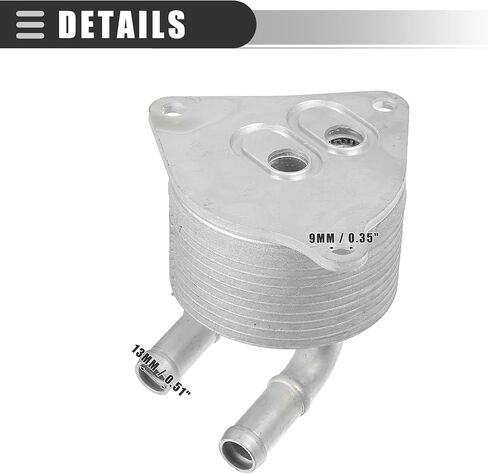 Motoforti Transmission Oil Cooler, Gearbox Oil Cooler, for Mini Cooper 2014-2022, Aluminum, No.24148627861, Silver Tone in Saudi Arabia