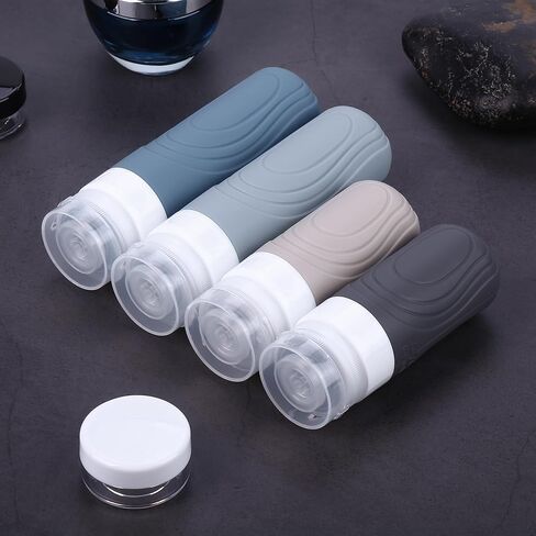 Travel Bottles for Toiletries, 20 Pack Airplane Travel Essentials, Leak-Proof Refillable Liquid Shampoo Bottles, Perfect Travel Accessories for Women-warm color in Saudi Arabia