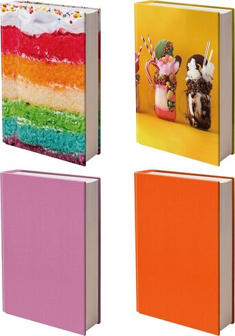 Easy Apply Stretchable Book Cover 4 Pack. 3 Design and 1 Solid Standard Jackets Fit Hardcover Textbooks Up to 8" x 10". Adhesive-Free, Nylon Fabric Protectors. Washable, Reusable Student School Supply in Saudi Arabia