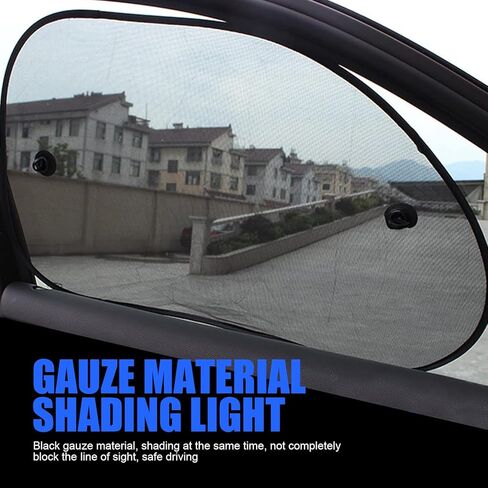2 حزمة من مظلة الشمس لنافذة السيارة الجانبية مع فتحة، 25.59 بوصة × 14.96 بوصة، شبكة عالمية قابلة للتنفس لحجب الأشعة فوق البنفسجية، ملحقات لوحة التعتيم العازلة للحرارة لشاحنة سيارات الدفع الرباعي (أسود) in Kuwait
