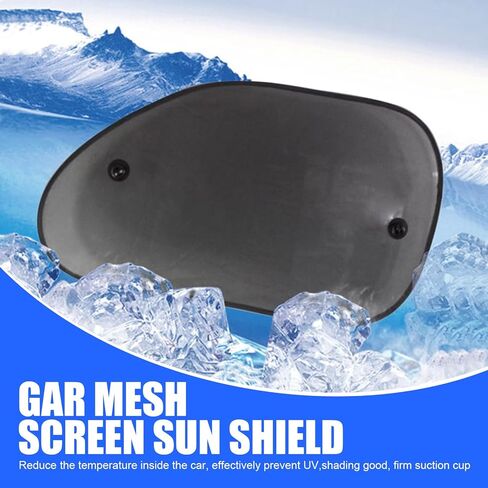 2 حزمة من مظلة الشمس لنافذة السيارة الجانبية مع فتحة، 25.59 بوصة × 14.96 بوصة، شبكة عالمية قابلة للتنفس لحجب الأشعة فوق البنفسجية، ملحقات لوحة التعتيم العازلة للحرارة لشاحنة سيارات الدفع الرباعي (أسود) in Kuwait