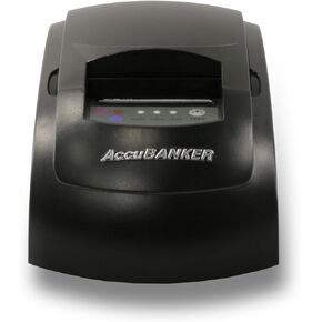AccuBANKER AB5800 Bank Grade Bill Counter Batch Value, Money Counter Machine with Total Value Per Denomination Hopper Capacity 300 Bills & 3-Point Counterfeit Detector MG + UV