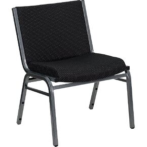 Flash Furniture 2 Pack HERCULES Series Big & Tall 1000 lb. Rated Black Fabric Stack Chair