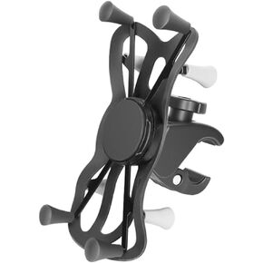 Phone Holder with Touch-Claw Clamp Base Handlebar Phone Mount for All Phones Motorcycle ATV/UTV Bike (Clamp Pitch Diameter: 26-53mm)