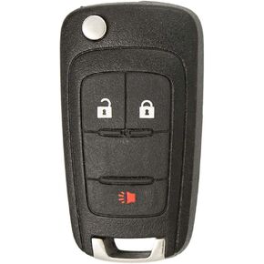 Keyless2Go Replacement for Keyless Remote 3 Button Flip Car Key Fob for OHT01060512