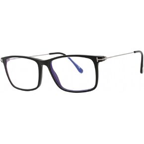 Eyeglasses Tom Ford FT 5758 -B 002 Matte Black, Shiny Dark Ruthenium,"t" Logo /
