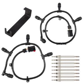 RANSOTO Glow Plug Harness with Glow Plugs 5C3Z-12A690-A Compatible with 2004-2010 Ford F250 F350 F450 E350 E450 Super Duty Excursion 6.0 Powerstroke Replace 4C2Z-12A690-AB