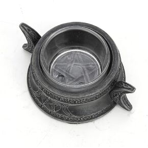 Veronese Design 1 3/8" Tall Triple Goddess Tealight Candle Holder Resin Sculpture Handmade Wiccan Decor Figurine Collectible
