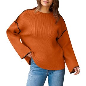 Sweaters for Women Oversized Long Sleeve Winter Tops Crewneck Pullover Sweater