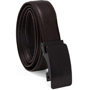 Steve Madden Men's Leather Ratchet Adjustable Belt Clicks to Fit