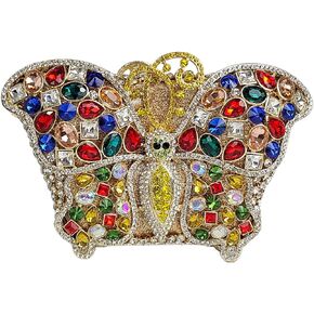 Cute Butterfly Evening Bag Bling Rhinestone Purse Animal Crystal Clutch for Wedding Prom Party Handbag