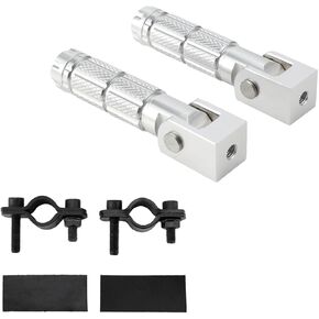 Front or Rear Foot Pegs with Bracket for Super 73,Folding Ebike Passenger Footpegs Rests Pedals Universal for Super73 - Silver