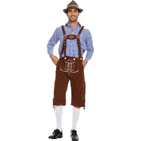 Oktoberfest Costume Men, Men’s German Bavarian Oktoberfest Costume Set Bavarian Costume Men for Oktoberfest Dress Up