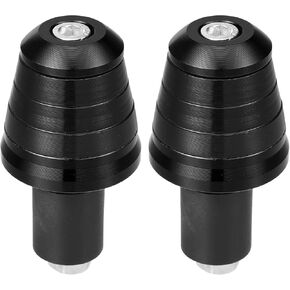 Motorcycle Handlebar End Plug Aluminum Alloy 7/8" 22mm 33.5mm OD Fashionable | Front Handle Bar Grips Cap Gear Balanced Plug Black 2 Pcs