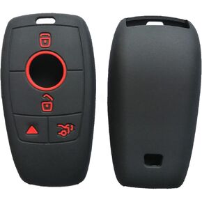 2Pcs Alegender 4 Buttons Key Fob Cover Case Protector Holder for Mercedes-Benz 2017 2018 2019 2020 2021 E-Class S-Class E300 A-Class C-Class G-Class GLC GLS GLE GLB GLK GLA CLA