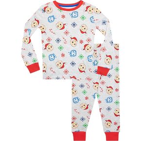 CoComelon Boys' Christmas Pajamas Gray