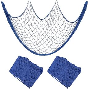 ecjiuyi Fish Net ديكورات الحفلات، إطارات عرض معلقة للصور مع مشابك، 79 × 40 بوصة ديكور جدار البحر الأبيض المتوسط ​​تحت عنوان بحري لحفلة القراصنة هاواي، منظم الأعمال الفنية لبطاقات الصور in Kuwait
