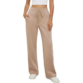 GRAPENT Wide Leg Sweatpants Women Baggy High Waisted Pull On Trendy Lounge Drawstring Athleisure Sweat Pants Trousers