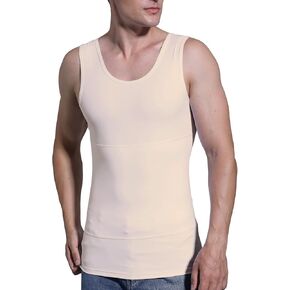 Mens Compression Shirt Slimming Vest Undershirt Body Shaper Tank Tops Shapewear Workout Abs Abdomen