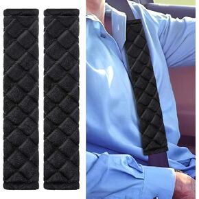 2PCS Car Seat Belt Cover Pad, Soft Auto Seatbelt Shoulder Protector for a More Comfortable Driving, Universal Safety Belt Strap Cover to Protect Your Neck for Car SUV Truck (Grey)