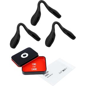3 Pairs Ultra Soft Silicone Sunglass Nose Pads for Oakley Radar Path/Radar Pitch/Radar Range/Radar XL/Radar Edge OO9184, Push-in Anti-Slip Glasses Nose Piece Replacement Kit Black