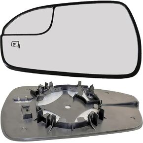Right Passenger Side Power Heated Convex Mirror Glass Compatible with 2013-2020 Fusion w/Rear Plate- Replace DS7Z17K707A