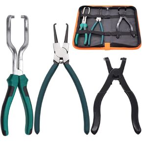 طقم كماشة خط الوقود 3 قطع يتضمن أداة فرجار فلتر الوقود كماشة فصل 80 درجة وكماشة خط الوقود لصيانة السيارات P-035-kit in Kuwait