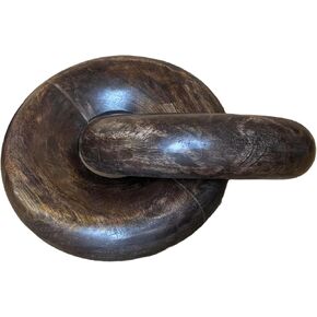 Wood Knot Decorative Chain, Rustic Wood Link Decorative Object Large Wooden Chain for Home Living Room Coffee Table Farmhouse White 2KNWAL