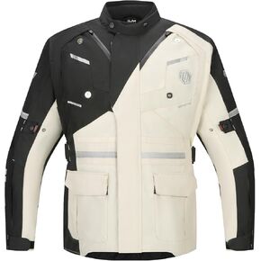 ILM Motorcycle Jacket with CE Armor and Removable Liner Protective All Season Waterproof Jacket for Men Women Model JRL2