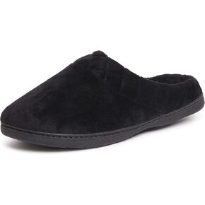 Dearfoams womens Indoor/Outdoor Memory Foam Darcy Microfiber Velour Clog, Wide Widths