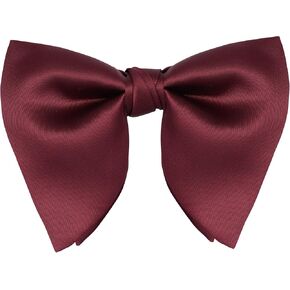 Bow Tie for Men Classic Solid Color Satin Big Bow Tie Adjustable Neck Bowtie for Men Wedding Party