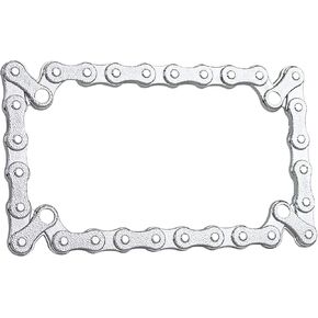 LPF245-BK سلسلة دراجة ثلاثية الأبعاد بنمط سلسلة دراجة نارية من معدن الزنك باللون الأسود غير اللامع إطار لوحة ترخيص الدراجة النارية in Kuwait