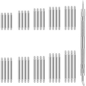40 Pcs Watch Band Pins 1.5mm/1.8mm, Watch Spring Bars with Watch Link Remover Tool, Watch Spring Bar Tool, Watch Repair Kit Strap Link Pin Remover
