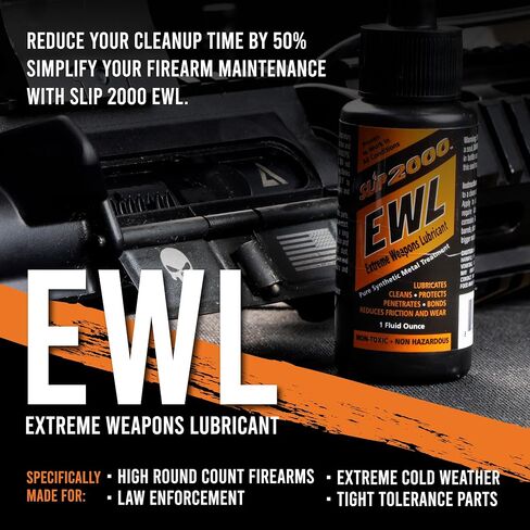 SLIP 2000 EWL CLP Gun Lube - Extreme Weapons Lubricant Synthetic Gun CLP Cleaner - 4 oz Squeeze Bottle | Cleans, protects and lubricates machine guns and chain guns in Saudi Arabia