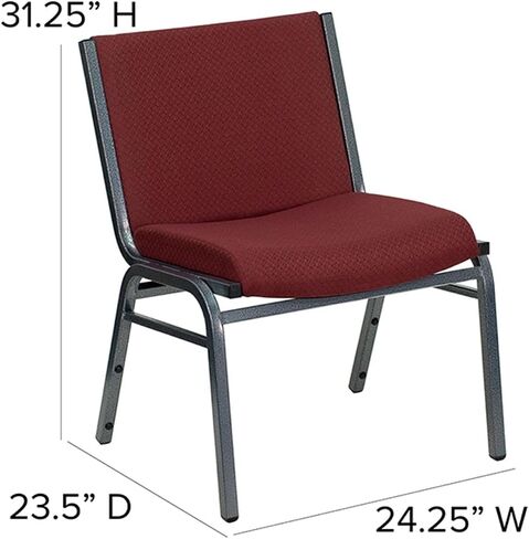 Flash Furniture 2 Pack HERCULES Series Big & Tall 1000 lb. Rated Black Fabric Stack Chair in Saudi Arabia