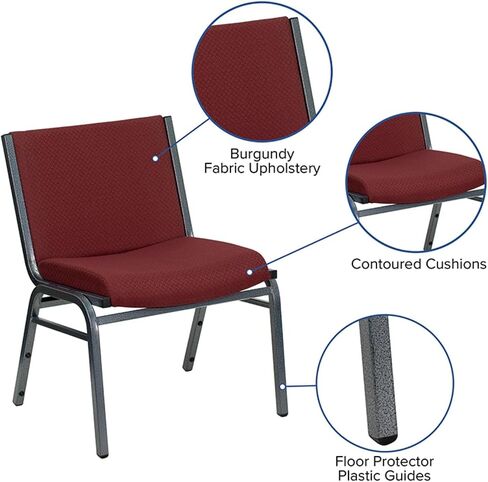 Flash Furniture 2 Pack HERCULES Series Big & Tall 1000 lb. Rated Black Fabric Stack Chair in Saudi Arabia