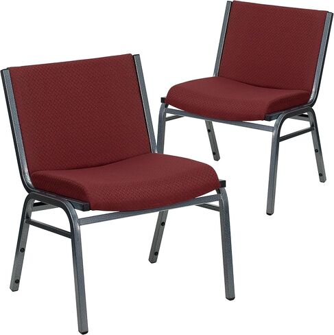 Flash Furniture 2 Pack HERCULES Series Big & Tall 1000 lb. Rated Black Fabric Stack Chair in Saudi Arabia