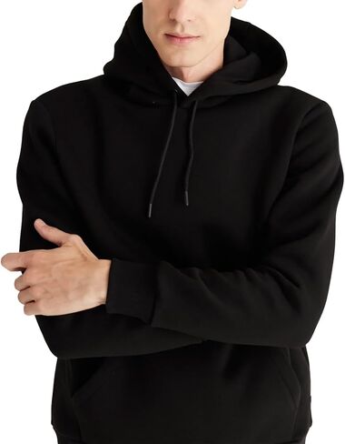 سويت شيرت بغطاء للرأس للرجال، سويت شيرت رياضي متوسط ​​الوزن للرجال، بأكمام طويلة، قميص من الصوف مع جيب in Kuwait