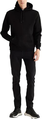 سويت شيرت بغطاء للرأس للرجال، سويت شيرت رياضي متوسط ​​الوزن للرجال، بأكمام طويلة، قميص من الصوف مع جيب in Kuwait