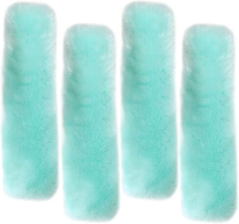 4 Pack Seat Belt Covers for Adults and Kids, Soft Fur Seat Belt Straps Pads Fluffy Seat Belt Neck Protector Furry Seat Belt Shoulder Pad Car Accessories for Various Use (Green) in Kuwait