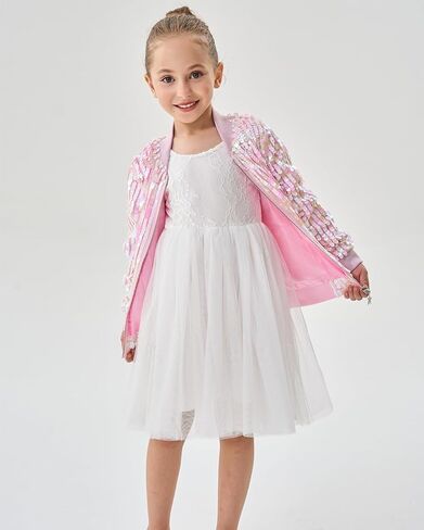 2Bunnies Girl Ombre Pastel Gradient Shimmer Sparkle Colorful Sequin Bomber Jacket in Saudi Arabia