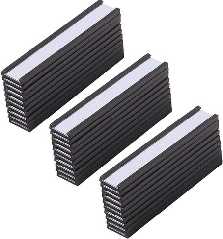30 Pack Magentic Label Holders, Magnetic Data Card with Inserts and Plastic Protectors for Metal Surface, 1 x 2 Inches in Saudi Arabia