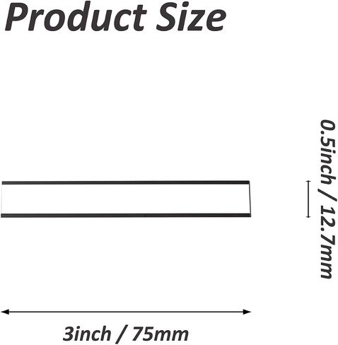 30 Pack Magentic Label Holders, Magnetic Data Card with Inserts and Plastic Protectors for Metal Surface, 1 x 2 Inches in Saudi Arabia