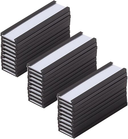 30 Pack Magentic Label Holders, Magnetic Data Card with Inserts and Plastic Protectors for Metal Surface, 1 x 2 Inches in Saudi Arabia