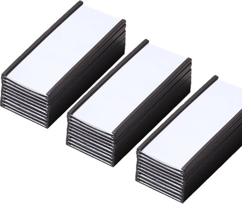 30 Pack Magentic Label Holders, Magnetic Data Card with Inserts and Plastic Protectors for Metal Surface, 1 x 2 Inches in Saudi Arabia