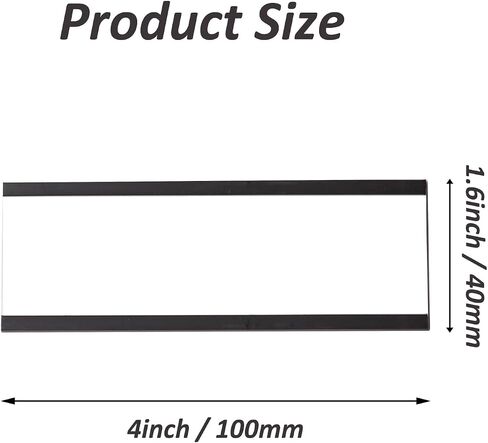 30 Pack Magentic Label Holders, Magnetic Data Card with Inserts and Plastic Protectors for Metal Surface, 1 x 2 Inches in Saudi Arabia