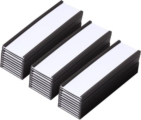 30 Pack Magentic Label Holders, Magnetic Data Card with Inserts and Plastic Protectors for Metal Surface, 1 x 2 Inches in Saudi Arabia